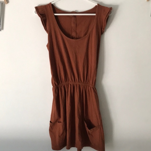 Rust orange vintage summer dress (with pockets!!!) - Picture 1 of 2